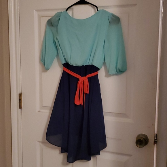 Girls color-block dress - Picture 2 of 3